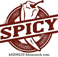 temperado, alimento, pimenta pimentão, selo