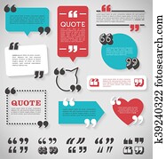 vetorial, citação, decoração, etiquetas, jogo