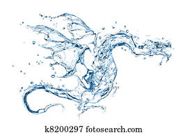 Water dragon isolated on white Water dragon isolated on white