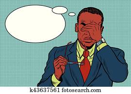 הבט, pain,, הוגע, ו, עני, ראיה