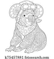 לצבוע, עמוד, עם, קואלה יולדת