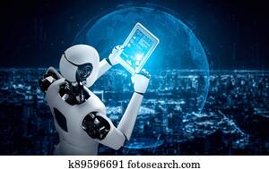 רובוט, כמו אדם, להשתמש, קדור, מחשב, ל, רשת גלובלית, קשר