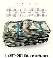 2018, ierakstīt sarakstā, ar, la, auglīgs, kaudze, dēļ, 100, dolārs, bills