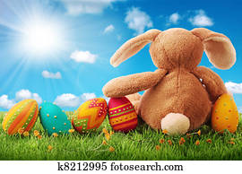 Colorful easter eggs