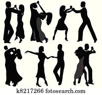 Dancer silhouettes Dancer silhouettes