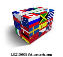 global, envío, y, entrega