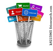 internet, y, social, medios, concepto