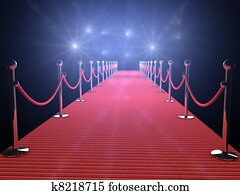 red carpet with flash lights in the background red carpet with flash lights in the background
