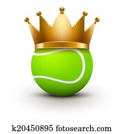 Tennis ball with royal crown Tennis ball with royal crown