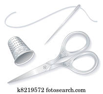 Vintage Silver Engraved Sewing Set Vintage Silver Engraved Sewing Set