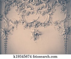 Wall with beautiful artistic architecture details Wall with beautiful artistic architecture details