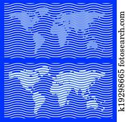 粗い, 世界地図, guilloche, デザイン