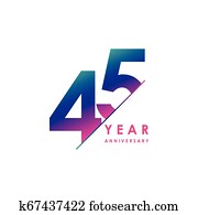 45, שנה, יום שנה, וקטור, דפוסית, עצב, דוגמה