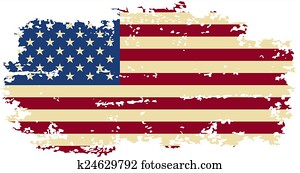 amerikaner, grunge, flag., vektor, illustration.