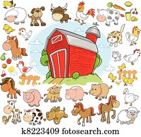 cultive animais, desenho, vetorial, jogo