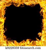 fire border with flames fire border with flames