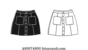 Denim Skirt Stock Illustrations | Our Top 75 Denim Skirt art | Fotosearch