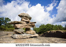 Muskoka Inukshuk rock formation