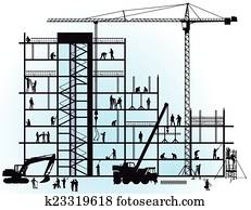 nuevo, construcción