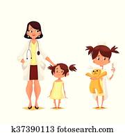 Pediatrician doctor with his patient Pediatrician doctor with his patient