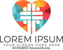 pessoas, igreja, vetorial, logotipo, desenho, modelo, .