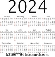 Vector calendar 2021, Sunday Clip Art | k31907756 | Fotosearch