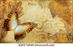 Vintage Butterfly Background. Vintage Butterfly Background.