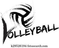 Volleyball Grunge Streaks Volleyball Grunge Streaks