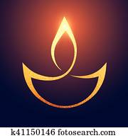 זהוב, diwali, אומנותי, diya, רקע