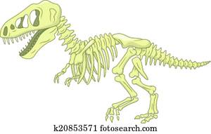 ציור היתולי, שלד של דינוזאור