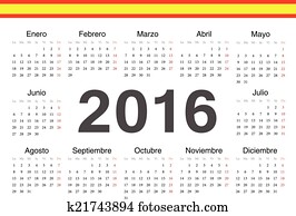 ベクトル フランス語 円 カレンダー 16 クリップアート 切り張り イラスト 絵画 集 K Fotosearch