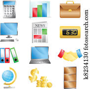 Business office icons Business office icons
