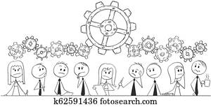 Cartoon Of Group Of Human Brains Thinking Together During Brainstorming Clip Art K Fotosearch