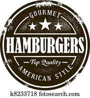 Classic Hamburger Stamp Classic Hamburger Stamp