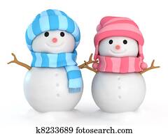 Couple Snowmen Couple Snowmen