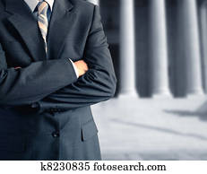 Man at courthouse Man at courthouse