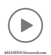 Play Video button vector icon Play Video button vector icon
