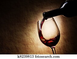 Red Wine glass and Bottle Red Wine glass and Bottle