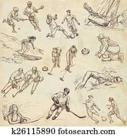 sport - hand drawn pack sport - hand drawn pack