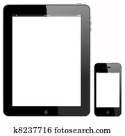 tablet PC and smartphone tablet PC and smartphone