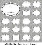 Vector Ornament and Frame Set