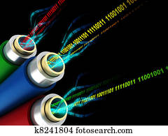 digital, dados, fios