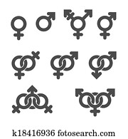 Gender symbol icons.