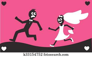 Groom runs away from the bride Groom runs away from the bride