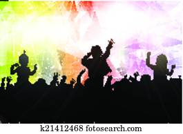 heureux, enfants, danse