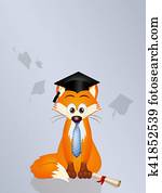 illustration of fox graduate illustration of fox graduate