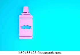 Pink Shaving gel foam icon isolated on blue background. Shaving cream. Minimalism concept. 3d illustration 3D render Pink Shaving gel foam icon isolated on blue background. Shaving cream. Minimalism concept. 3d illustration 3D render