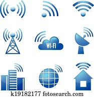 Wi-Fi glossy icons set Wi-Fi glossy icons set
