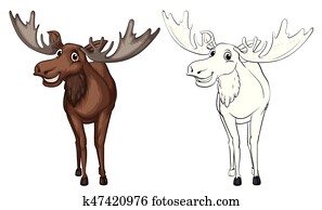 Animal outline for moose Animal outline for moose