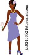 Black Woman Lavender Dress Black Woman Lavender Dress